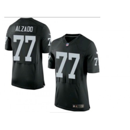 Men's Oakland Raiders #77 Lyle Alzado Black Elite Stitched NFL Jersey