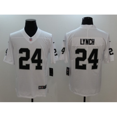 Men's Oakland Raiders #24 Marshawn Lynch White Vapor Untouchable Limited Stitched NFL Jersey