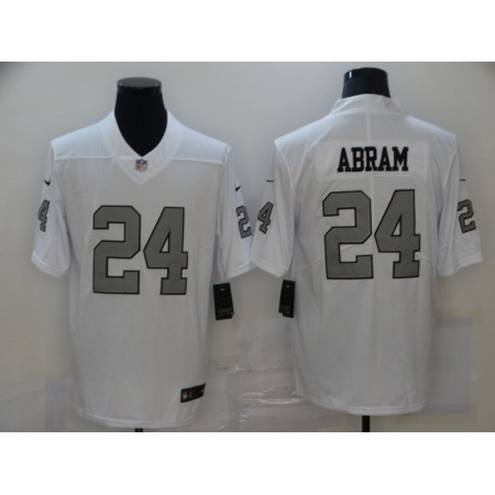 Men's Las Vegas Raiders #24 Johnathan Abram White Color Rush Limited Stitched Jersey