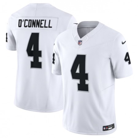Men's Las Vegas Raiders #4 Aidan O'Connell White 2023 F.U.S.E Vapor Untouchable Stitched Football Jersey