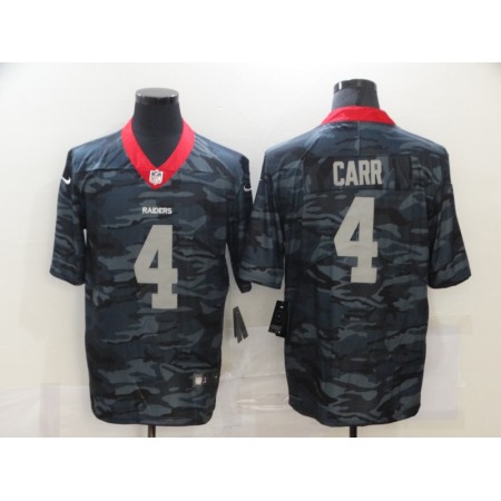 Men's Las Vegas Raiders #4 Derek Carr Camo Limited Stitched Jersey