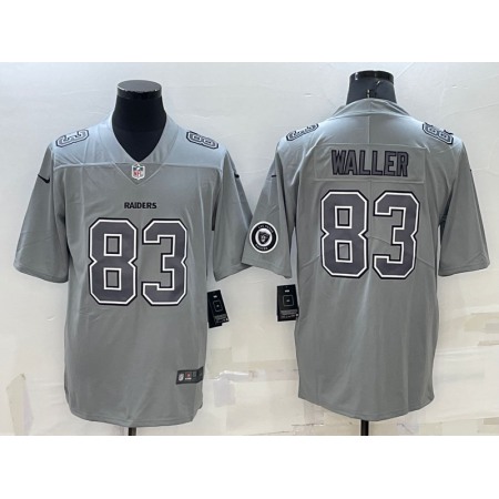 Men's Las Vegas Raiders #83 Darren Waller With Patch Grey Atmosphere Fashion Stitched Jersey