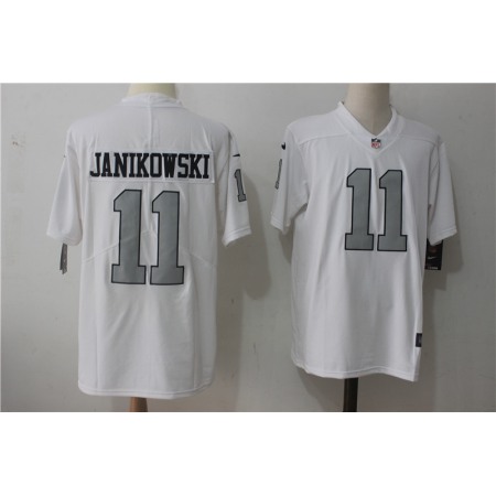 Men's Nike Oakland Raiders #11 Sebastian Janikowski White Stitched NFL Vapor Untouchable Limited Jersey