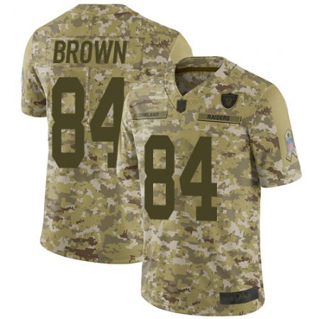 Men's Oakland Raiders #84 Antonio Brown Camo Salute To Service Stitched NFL Jersey
