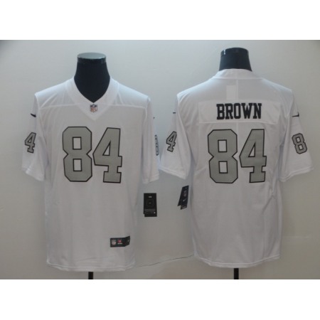 Men's Oakland Raiders #84 Antonio Brown White Limited Rush Stitched NFL Jersey