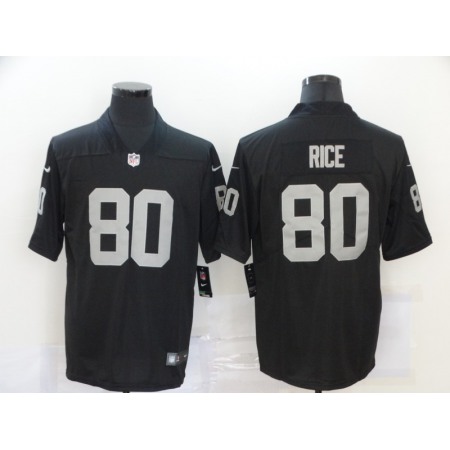 Las Vegas Raiders #80 Jerry Rice Black Vapor Untouchable Limited Stitched Jersey