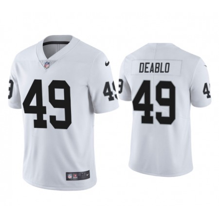 Men's Las Vegas Raiders #49 Divine Deablo White Vapor Untouchable Limited Stitched Jersey