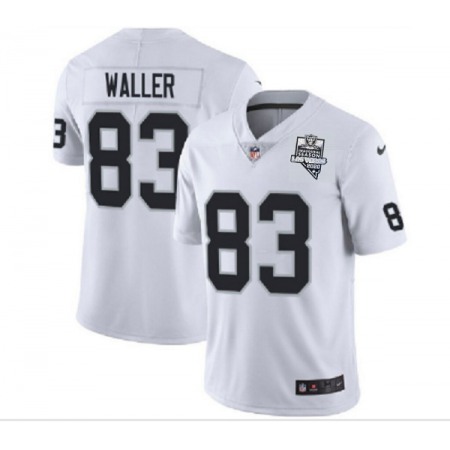 Men's Las Vegas Raiders #83 Darren Waller White 2020 Inaugural Season Vapor Limited Stitched Jersey