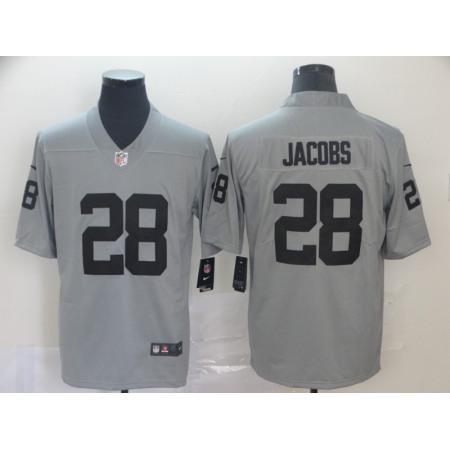 Men's Oakland Raiders #28 Josh Jacobs 2019 Gary Inverted Legend Stitched NFL Jersey