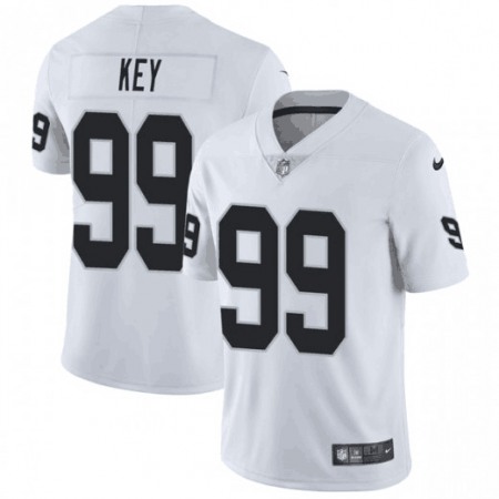 Men's Oakland Raiders #99 Arden Key White Vapor Untouchable Limited Stitched NFL Jersey