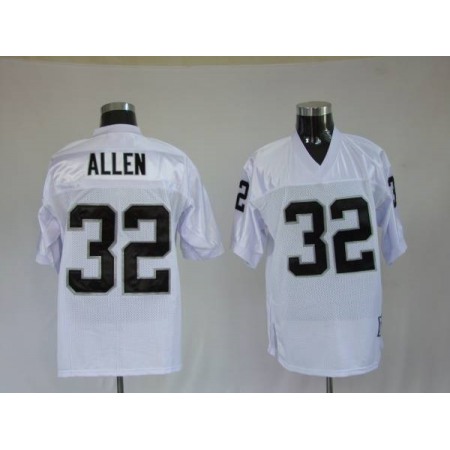 Mitchell and Ness Raiders Marcus Allen #32 Stitched White NFL Jersey
