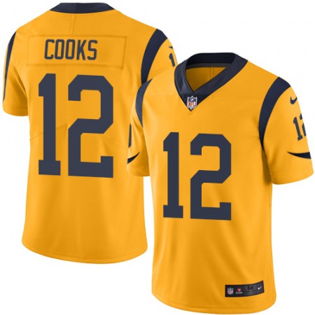 Men's Los Angeles Rams #12 Brandin Cooks Gold Vapor Untouchable Limited Stitched NFL Jersey