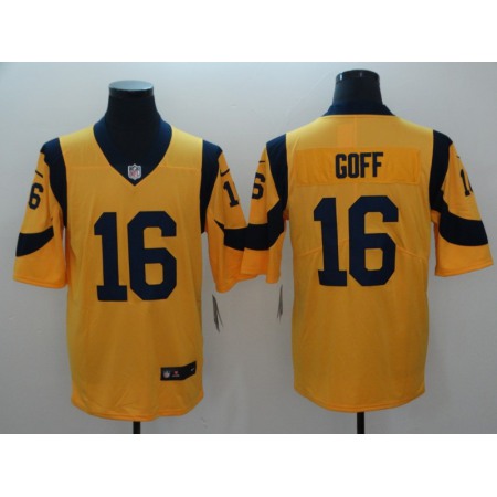 Men's Los Angeles Rams #16 Jared Goff Gold Vapor Untouchable Limited Stitched NFL Jersey
