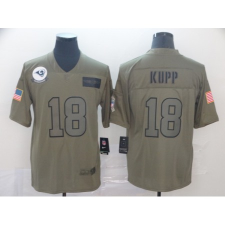 Men's Los Angeles Rams #18 Cooper Kupp 2019 Camo Salute To Service Limited Stitched NFL Jersey