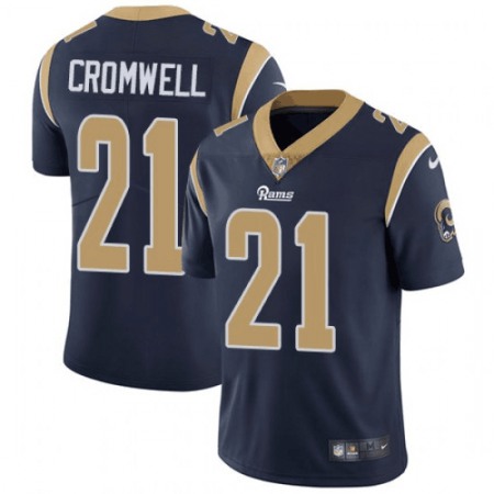 Men's Los Angeles Rams #21 Nolan Cromwell Navy Vapor Untouchable Limited Stitched Jersey