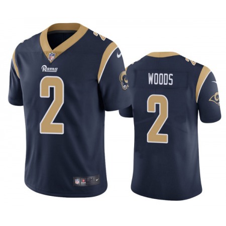 Men's Los Angeles Rams #2 Robert Woods Navy Vapor Untouchable Limited Stitched Jersey