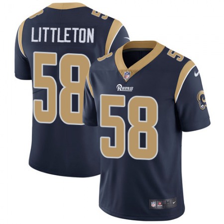 Men's Los Angeles Rams #58 Cory Littleton Navy Blue Vapor Untouchable Limited Stitched NFL Jersey