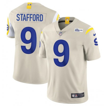 Men's Los Angeles Rams #9 Matthew Stafford 2020 Bone Vapor Untouchable Limited Stitched Jersey