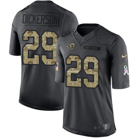 Nike Rams #29 Eric Dickerson Black Men's Stitched NFL Limited 2016 Salute to Service Jersey