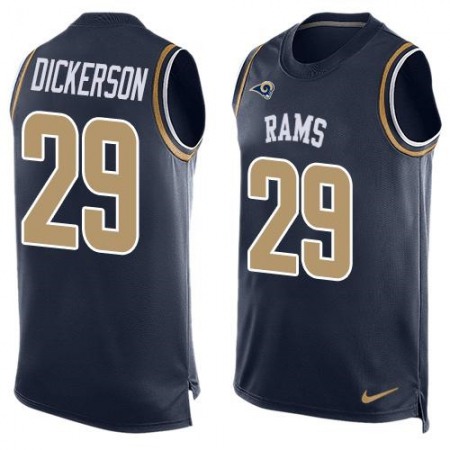 Nike Rams #29 Eric Dickerson Navy Blue Team Color Men's Stitched NFL Limited Tank Top Jersey