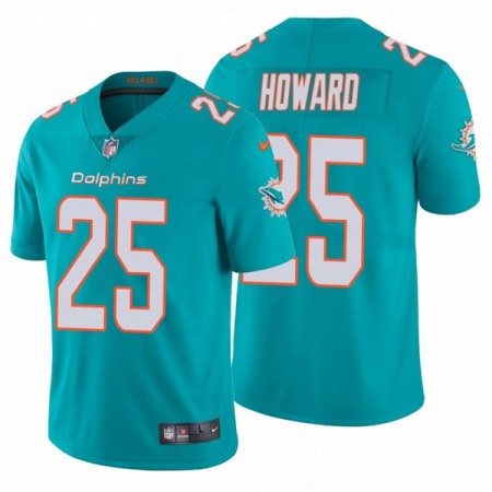 Men's Miami Dolphins #25 Xavien Howard Aqua Vapor Untouchable Limited Stitched Jersey