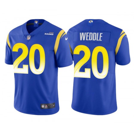 Men's Los Angeles Rams #20 Eric Weddle Royal Vapor Untouchable Limited Stitched Football Jersey
