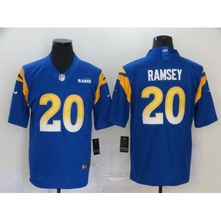 Men's Los Angeles Rams #20 Jalen Ramsey 2020 Royal Vapor Untouchable Limited Stitched Jersey