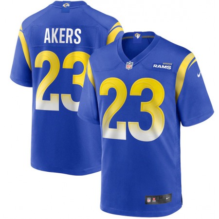 Men's Los Angeles Rams #23 Cam Akers 2020 Royal Vapor Limited Jersey