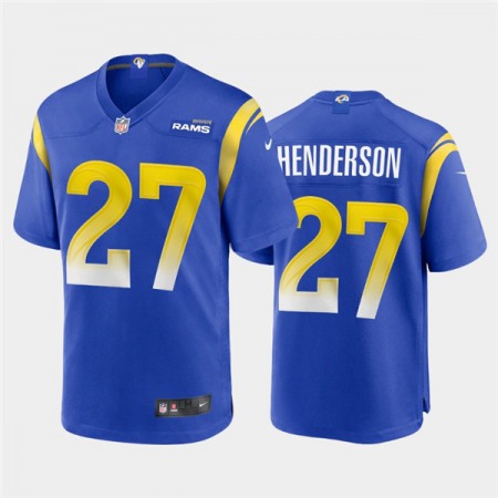 Men's Los Angeles Rams #27 Darrell Henderson 2020 Royal Stitched Jersey