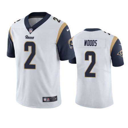 Men's Los Angeles Rams #2 Robert Woods White Vapor Untouchable Limited Stitched Jersey