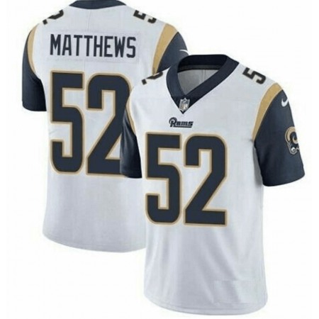 Men's Los Angeles Rams #52 Clay Matthews White Vapor Untouchable Limited Stitched Jersey