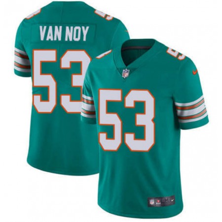 Men's Miami Dolphins #53 Kyle Van Noy Aqua Color Rush Limited Stitched NFL Jersey