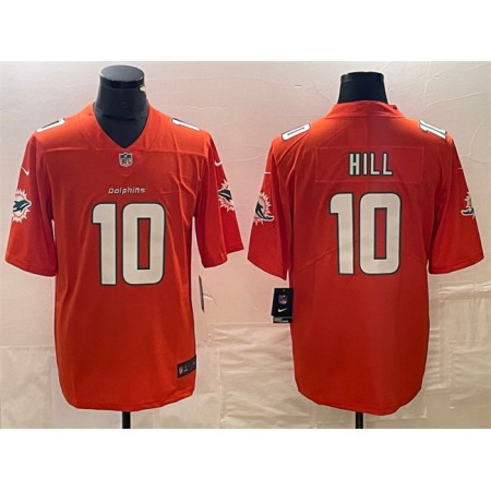 Men's Miami Dolphins #10 Tyreek Hill Orange Vapor Untouchable Limited Stitched Football Jersey