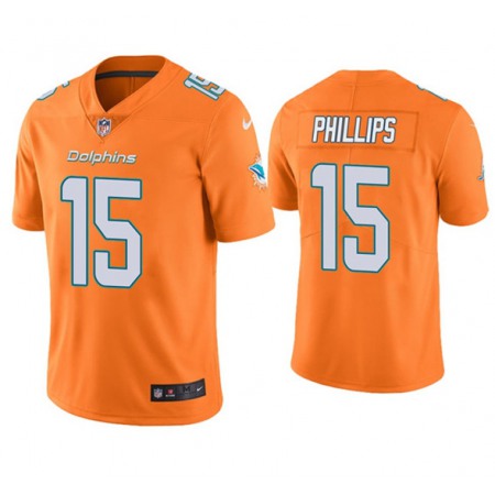 Men's Miami Dolphins #15 Jaelan Phillips Orange 2021 Vapor Untouchable Limited Stitched NFL Jersey