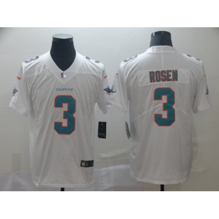 Men's Miami Dolphins #3 Josh Rosen White Vapor Untouchable NFL Limited Stitched Jersey