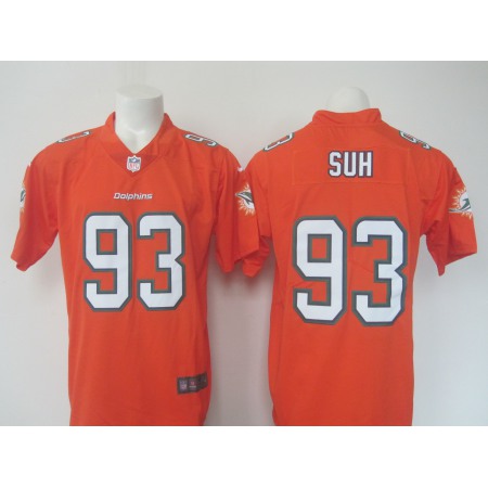 Men's Nike Dolphins#93 Ndamukong Suh Orange Limited Rush Stitched NFL Jersey
