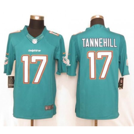 Nike Dolphins #17 Ryan Tannehill Aqua Green Team Color Men's Stitched NFL Limited Jersey