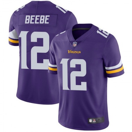 Men's Minnesota Vikings #12 Chad Beebe Purple Vapor Untouchable Limited Stitched Jersey