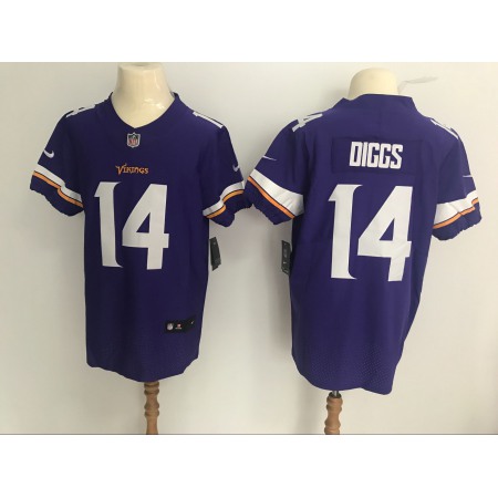 Men's Minnesota Vikings #14 Stefon Diggs Purple Vapor Untouchable Elite Stitched NFL Jersey