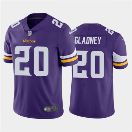 Men's Minnesota Vikings #20 Jeff Gladney Purple Vapor Untouchable Limited Stitched NFL Jersey