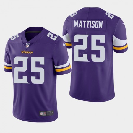 Men's Minnesota Vikings #25 Alexander Mattison Purple Vapor Untouchable Limited NFL Stitched Jersey