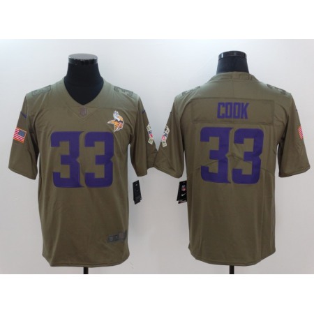 Men's Minnesota Vikings #33 Dalvin Cook Camo Salute To Service Limited Stitched NFL Jersey