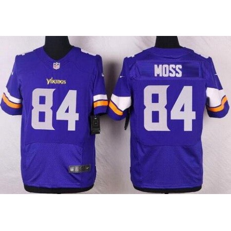 Men's Minnesota Vikings #84 Randy Moss Purple Elite Stitched NFL Jersey