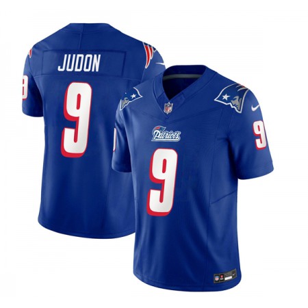 Men's New England Patriots #9 Matthew Judon Blue 2023 F.U.S.E. Throwback Limited Stitched Football Jersey