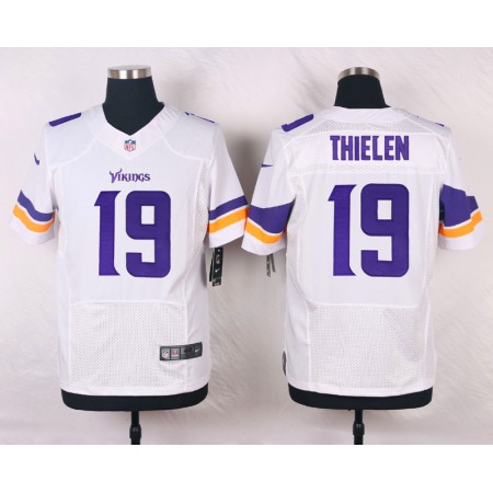 Nike Vikings #19 Adam Thielen White Team Color Men's Stitched NFL Elite Jersey