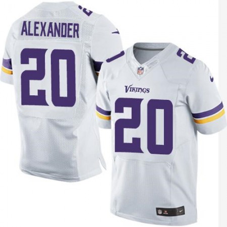 Nike Vikings #20 Mackensie Alexander White Men's Stitched NFL Elite Jersey