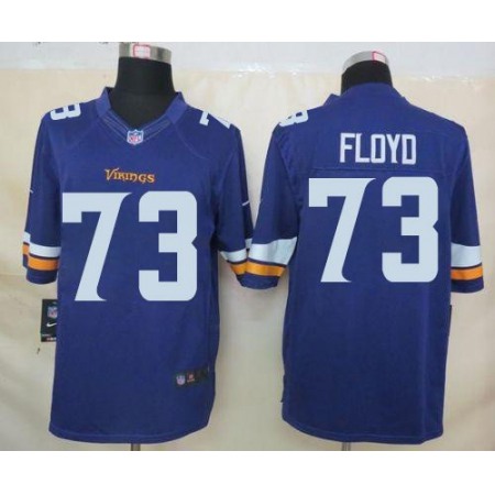 Nike Vikings #73 Sharrif Floyd Purple Team Color Men's Stitched NFL Limited Jersey