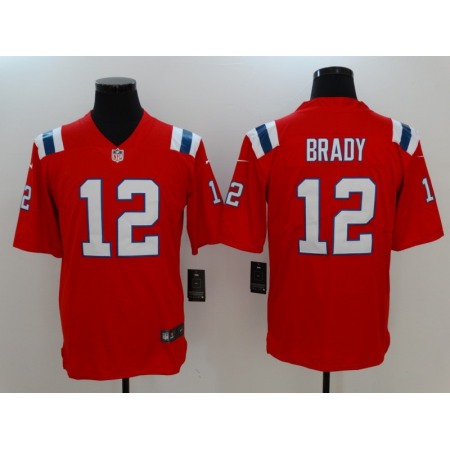 Men's New England Patriots #12 Tom Brady Nike Red Vapor Untouchable Limited Stitched NFL Jersey