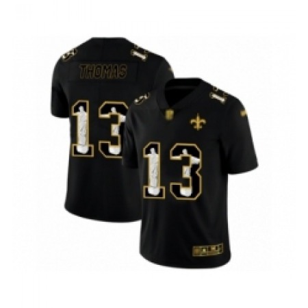 Men's New Orleans Saints #13 Michael Thomas Black Jesus Faith Edition Limited Stitched Jersey
