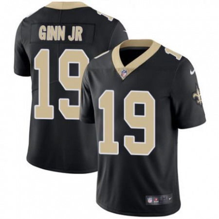 Men's New Orleans Saints #19 Ted Ginn Black Vapor Untouchable Limited Stitched NFL Jersey